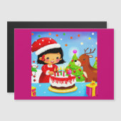 Carte Magnétique Noël Anniversaire 7 (Devant / Derrière)