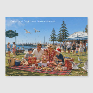 Carte Magnétique Noël Australien Port Arlington Melbourne