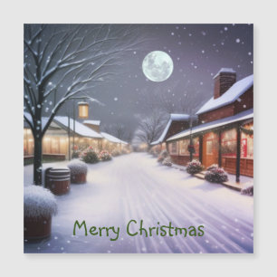 Carte Magnétique Noël dans la petite ville