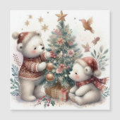 Carte Magnétique Noël des ours 1 (Devant)