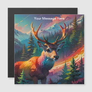 Carte Magnétique Noël Saison des Fêtes Hiver Enchanté