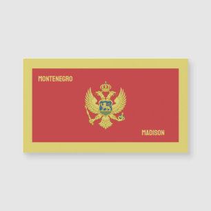 Carte Magnétique Nom et texte personnalisés Monténégro