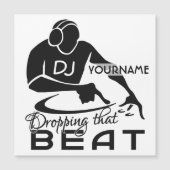 Carte Magnétique Nom personnalisé Music DJ (Devant)