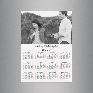 Carte Magnétique Noms de photos personnalisés Aimant de calendrier