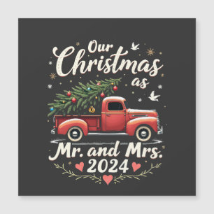 Carte Magnétique Notre Noël en tant que M. et Mme 2024 Couples asso