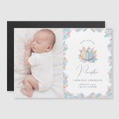Carte Magnétique Notre petite citrouille bébé Photo Annonce de nais (Devant / Derrière)