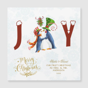 Carte Magnétique Notre Premier Noël En Tant Que Monsieur. & Mme Cut