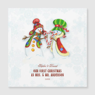 Carte Magnétique Notre Premier Noël En Tant Que Monsieur. & Mme Cut