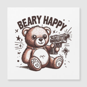 Carte Magnétique Nounours Beary Heureux