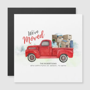 Carte Magnétique Nous avons déménagé Red Truck Moving Adresse Faire