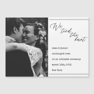 Carte Magnétique "Nous avons noué le nœud" Nouvelles de mariage élé