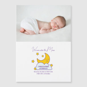 Carte Magnétique Nous sommes au-dessus de la lune Baby Photo Faire-