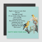 Carte Magnétique Nouvel an cadeau 2025 (Devant / Derrière)