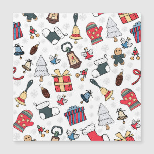 Carte Magnétique Nouvel An : Motif de Noël.