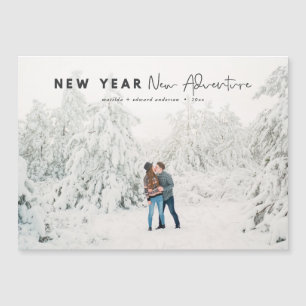 Carte Magnétique Nouvel an nouvelle aventure photo vacances