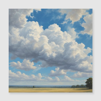 Carte Magnétique Nuages blancs et ciel bleu clair