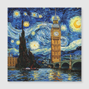 Carte Magnétique Nuit étoilée Big Ben Londres Angleterre