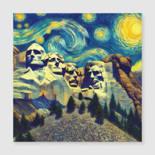 Carte Magnétique Nuit étoilée Mont Rushmore South Dakota