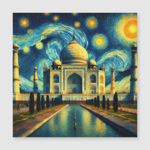 Carte Magnétique Nuit étoilée Taj Mahal India
