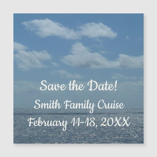 Carte Magnétique Océan bleu de la mer des Caraïbes (Devant)