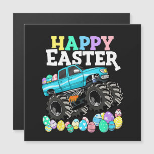 Carte Magnétique Œufs de Pâques de Monster Truck de Joyeuses Pâques