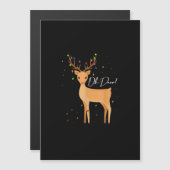 Carte Magnétique Oh Deer Christmas Light Pajama Cute Reindeer Holid (Devant / Derrière)