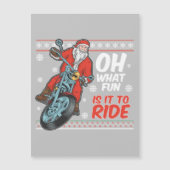 Carte Magnétique Oh Quel Amusement Il Est De Circuler Père Noël Car (Devant)