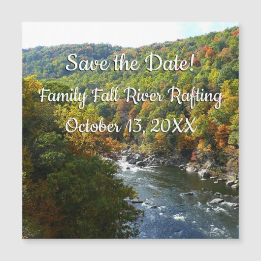 Carte Magnétique Ohiopyle River à l'automne II Pennsylvanie Automne (Devant)