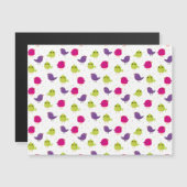 Carte Magnétique Oiseaux colorés mignons (Devant / Derrière)