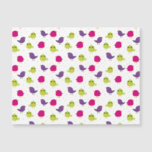 Carte Magnétique Oiseaux colorés mignons