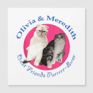 Carte Magnétique Olivia & Meredith - Meilleurs Amis Purrrr Ever