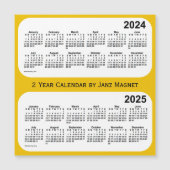Carte Magnétique Or 2024-2025 calendrier de 2 ans par Janz (Devant)