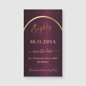 Carte Magnétique Or Bourgogne 80e anniversaire Enregistrer l'aimant (Devant)