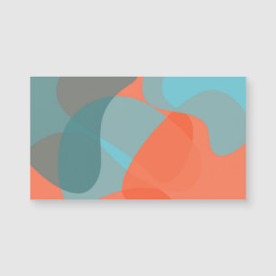 Carte Magnétique Orange, bleu, moderne, tendance ondulé formes orga