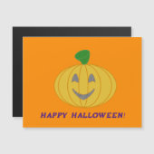 Carte magnétique orange citrouille (Devant / Derrière)