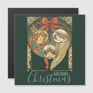 Carte Magnétique Ornements de Noël Foi Espérance et Charité Vector