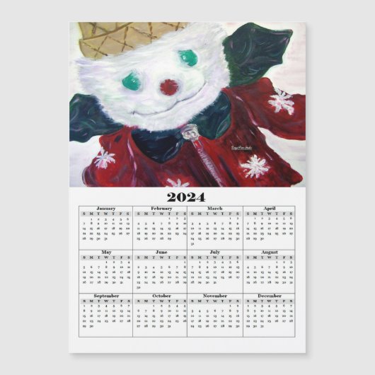 Carte Magnétique Ours Jingle (Devant)