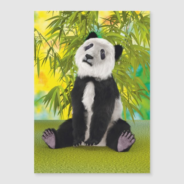 Carte Magnétique Ourson panda (Devant)