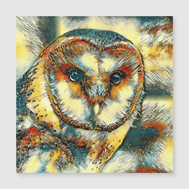 Carte Magnétique Owl_Art_Animal_010 (Devant)