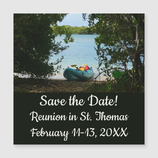 Carte Magnétique Pagaie à St. Thomas Îles Vierges américaines (Devant)