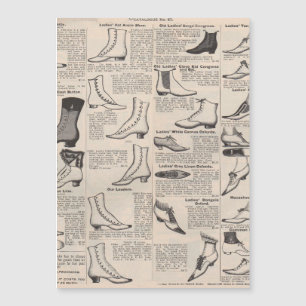 Carte Magnétique Page de catalogue de chaussures pour dames ancienn