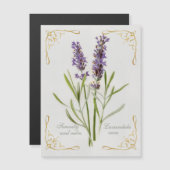 Carte Magnétique Painted Lavandula Vera Serenity et Calm (Devant / Derrière)