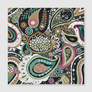 Carte Magnétique Paisley asiatique : design moderne et sans soudure