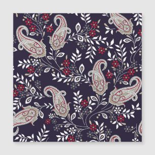 Carte Magnétique Paisley indien traditionnel, motif sans soudure.