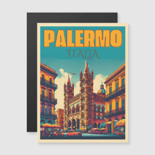 Carte Magnétique Palerme sicilienne Italie cadeaux souvenirs vintag