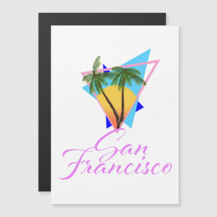 Carte Magnétique palmiers de San Francisco des années 80