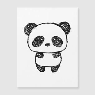 Carte Magnétique Panda bébé mignonne au charbon - Amanda Roos