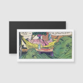 Carte Magnétique Panneau BD Vintage de luxe (Devant / Derrière)