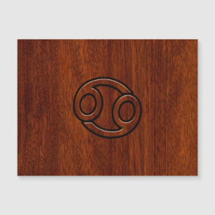 Carte Magnétique Panneau élégant pour cancer sur le décor en acajou