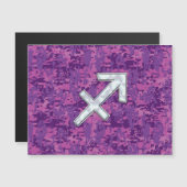 Carte Magnétique Panneau Zodiac Pearl Sagittarius Fuchsia Camo numé (Devant / Derrière)